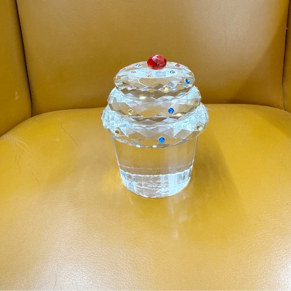 1980 Simon Design Crystal Cupcake Paperweight Vintage - Picture 2 of 13
